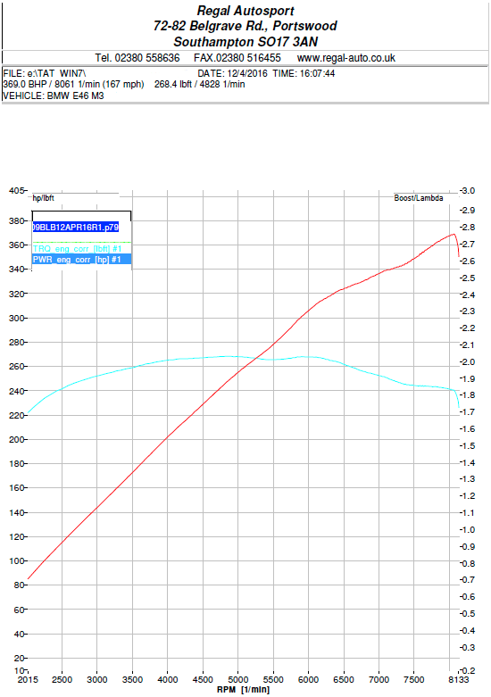 E46-M3-CSL-Airbox-Remap-Mafless-Twin-Plate-Clutch-Regal-Autosport-IMG_3999-Dyno-Graph